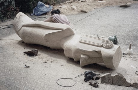 Maoi 1995 Collaboration with Easter Island Carvers